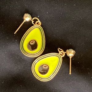 Avocado charm earrings